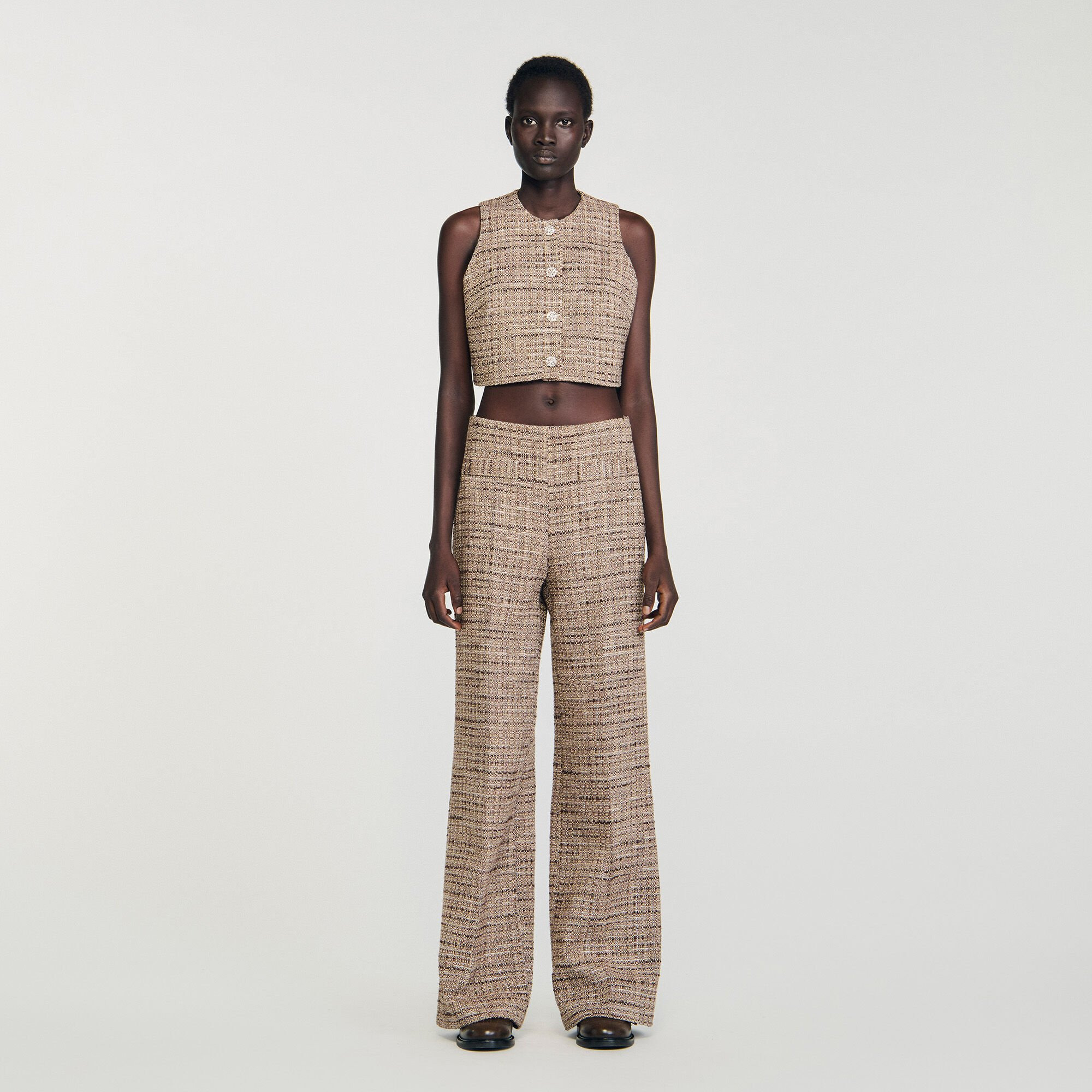 DECORATIVE TWEED TROUSERS - 2