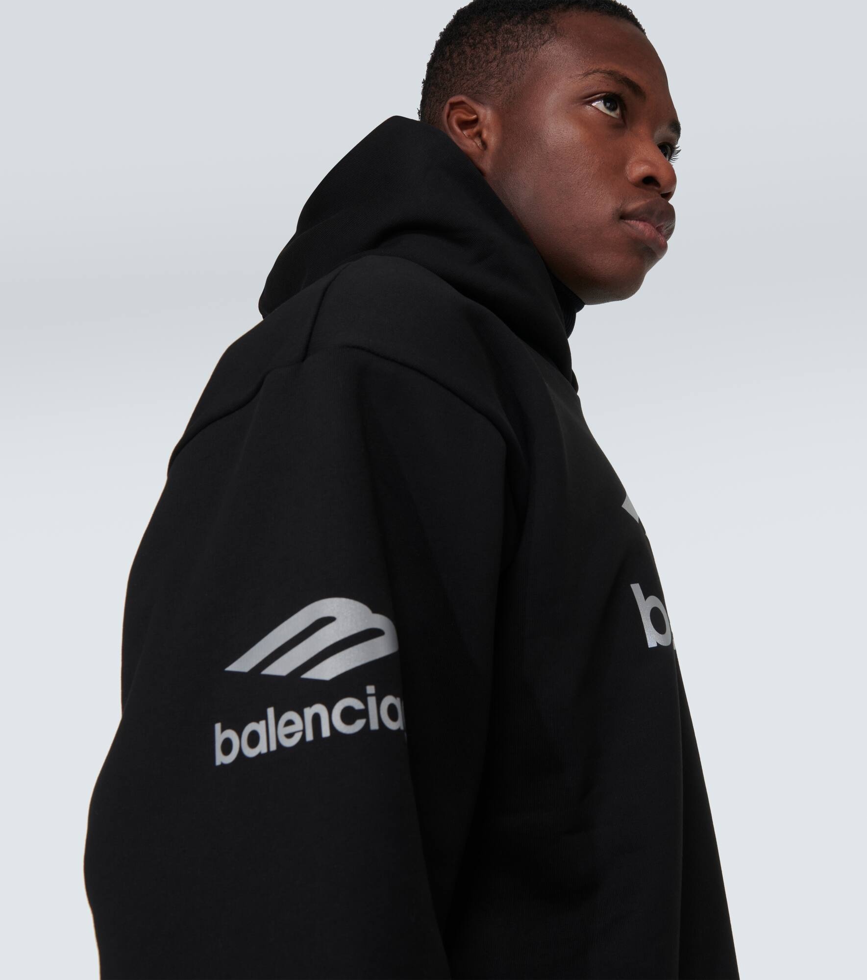 BALENCIAGA 3B Sports Icon cotton fleece hoodie | mytheresa