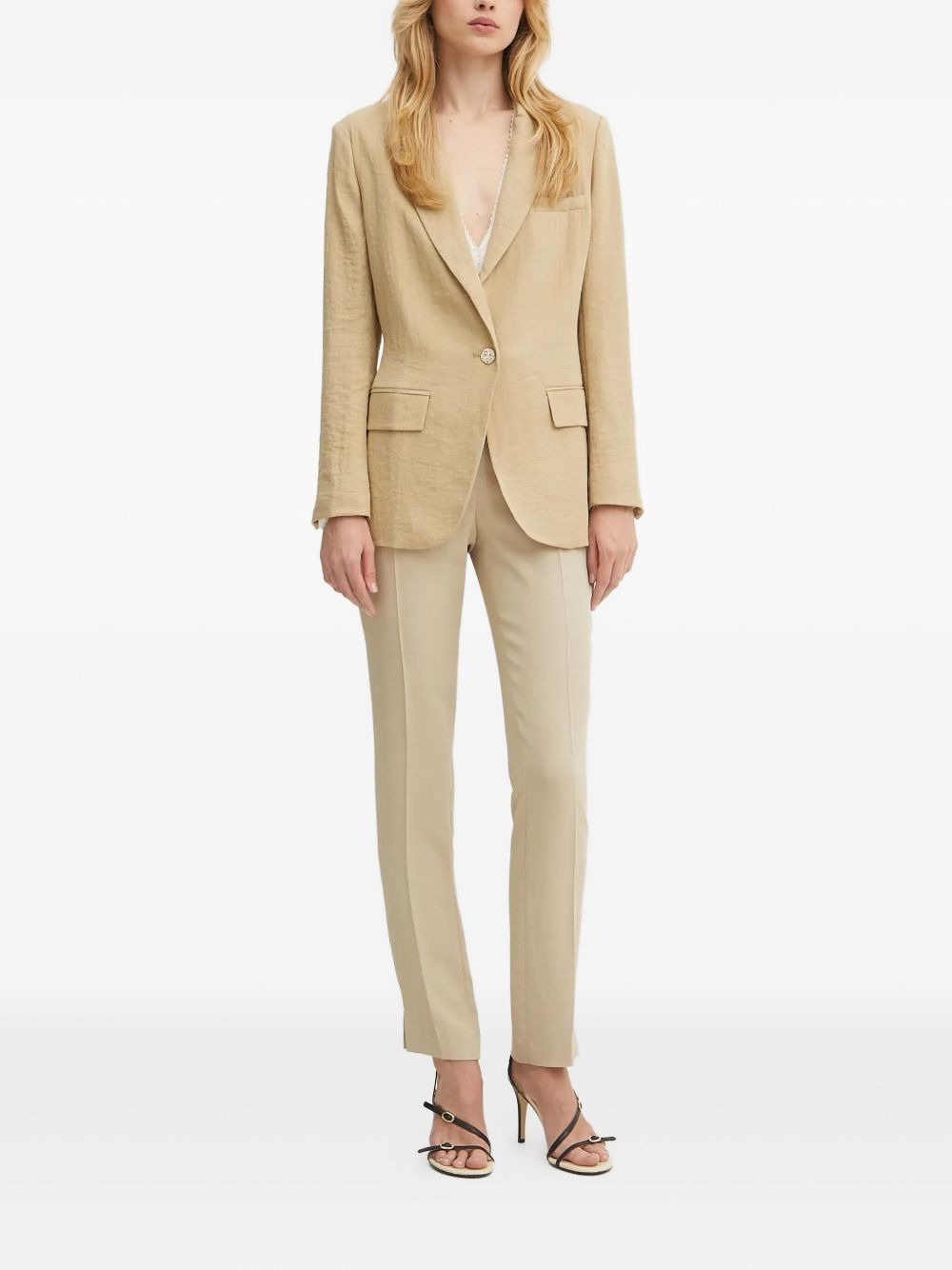 side-split straight trousers - 2
