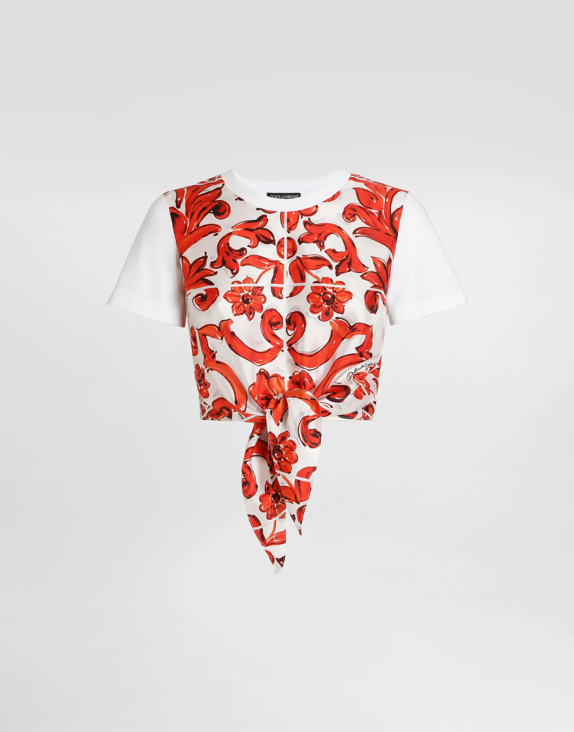 Jersey majolica-print t-shirt - 1