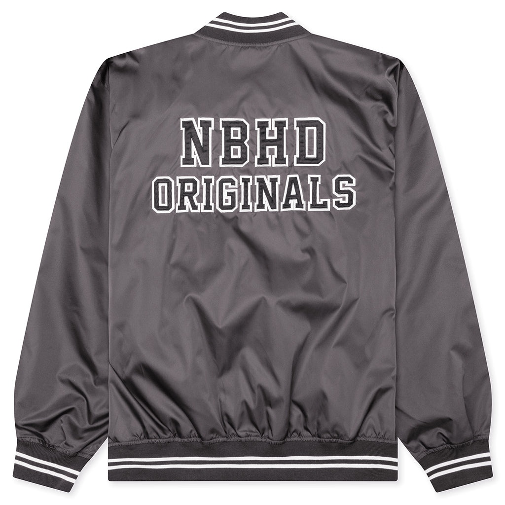 BASEBALL JACKET - CHARCOAL - 2