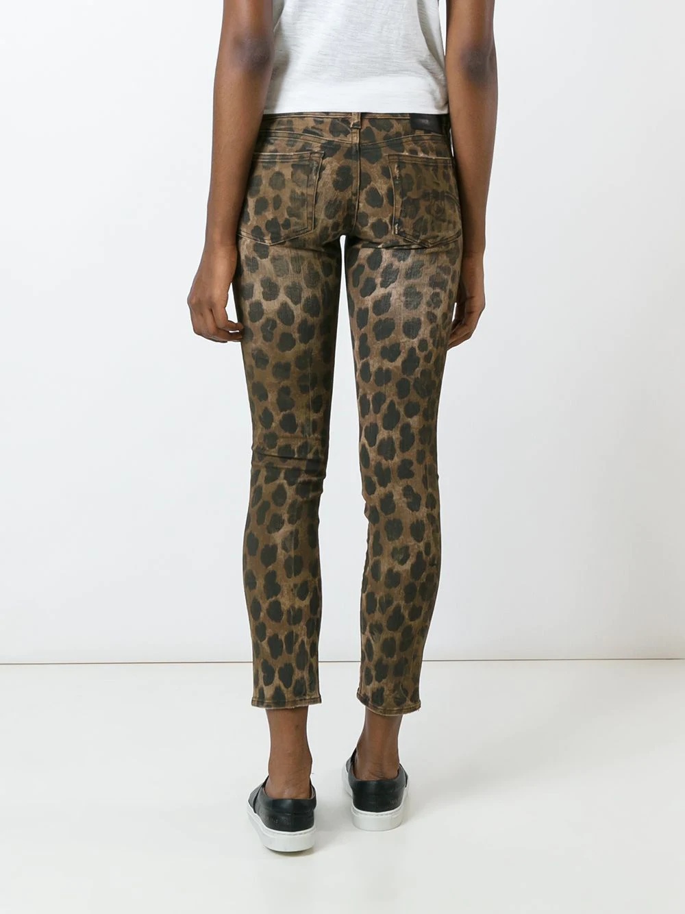 leopard print skinny jeans - 4