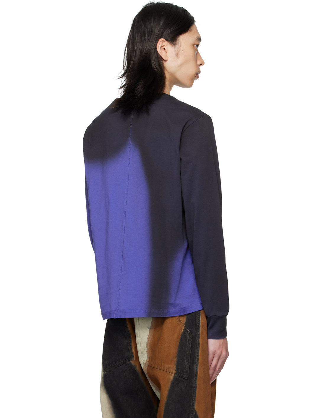Black & Blue Lapped Long Sleeve T-shirt - 3