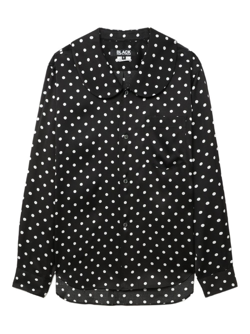 polka dot collared shirt 1