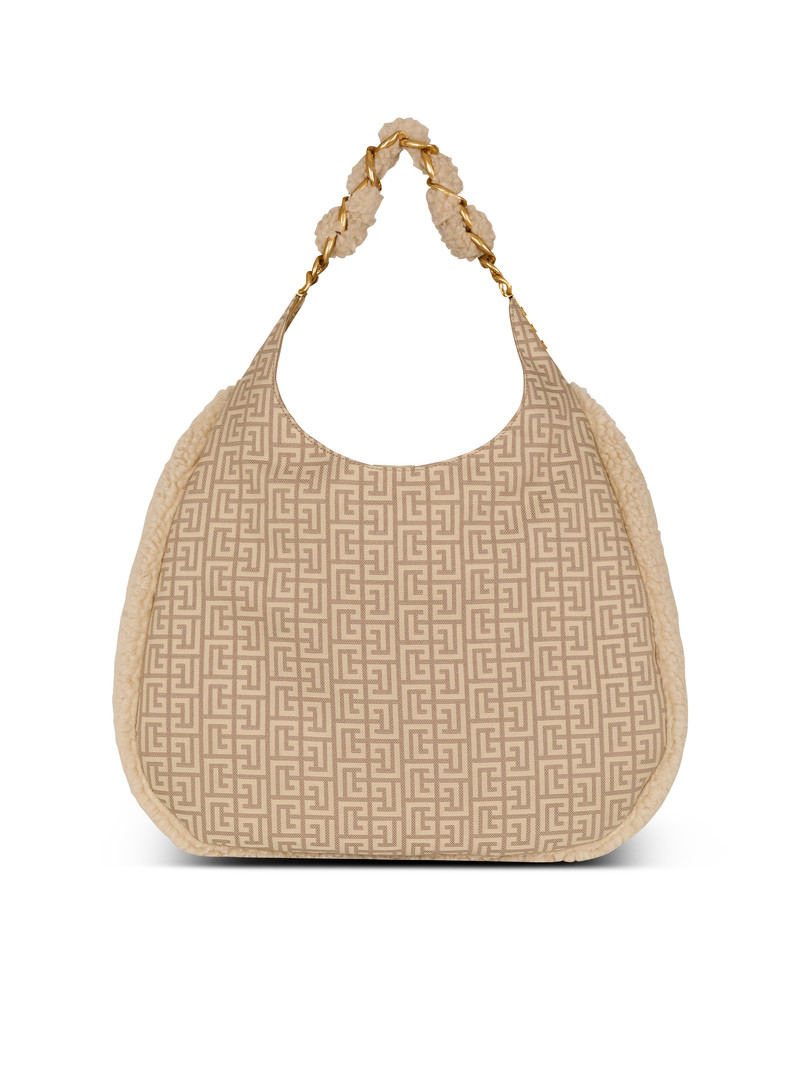 Large 1945 Soft Hobo bag in nylon with a PB Labyrinth monogram 4