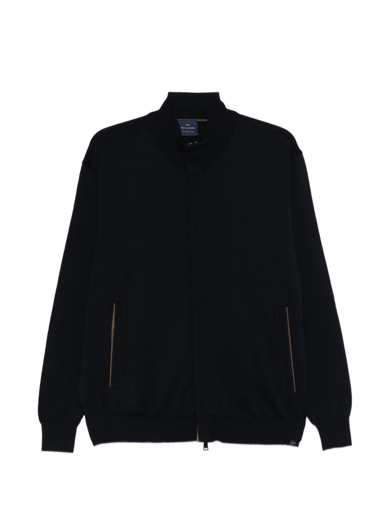 zip-up virgin wool cardigan 1