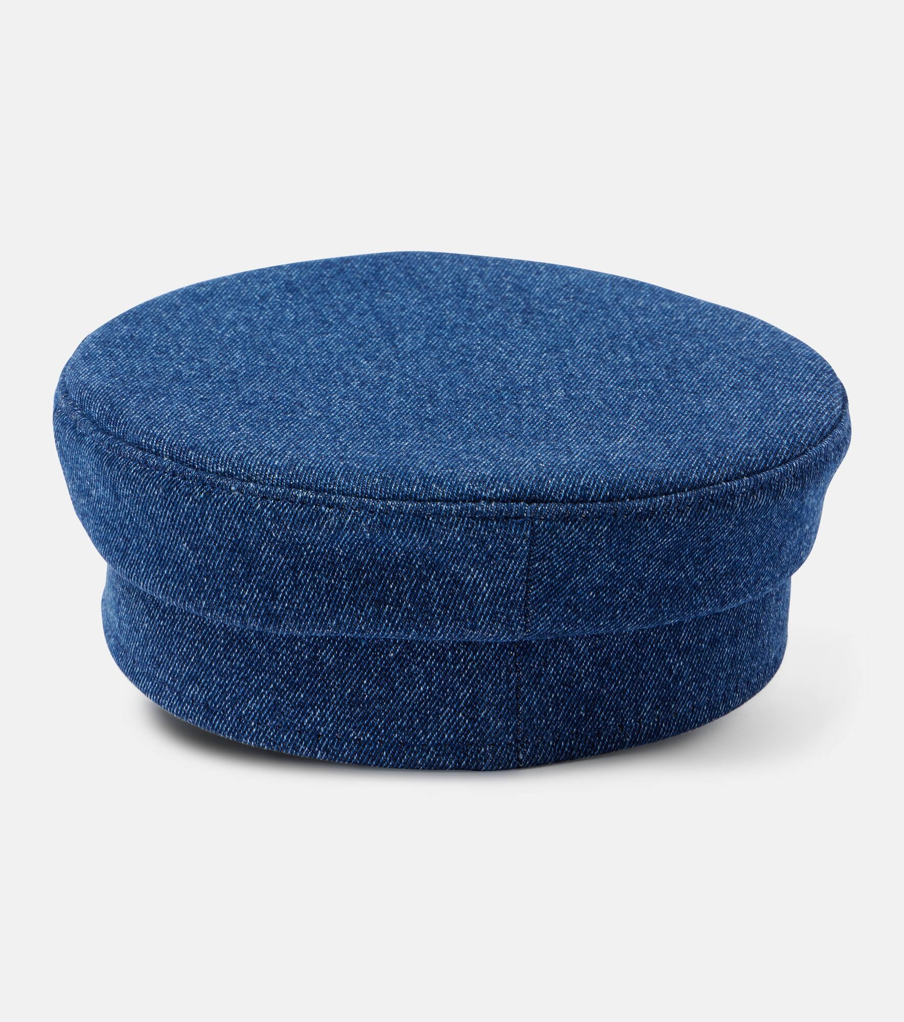 Embellished denim newsboy cap - 3