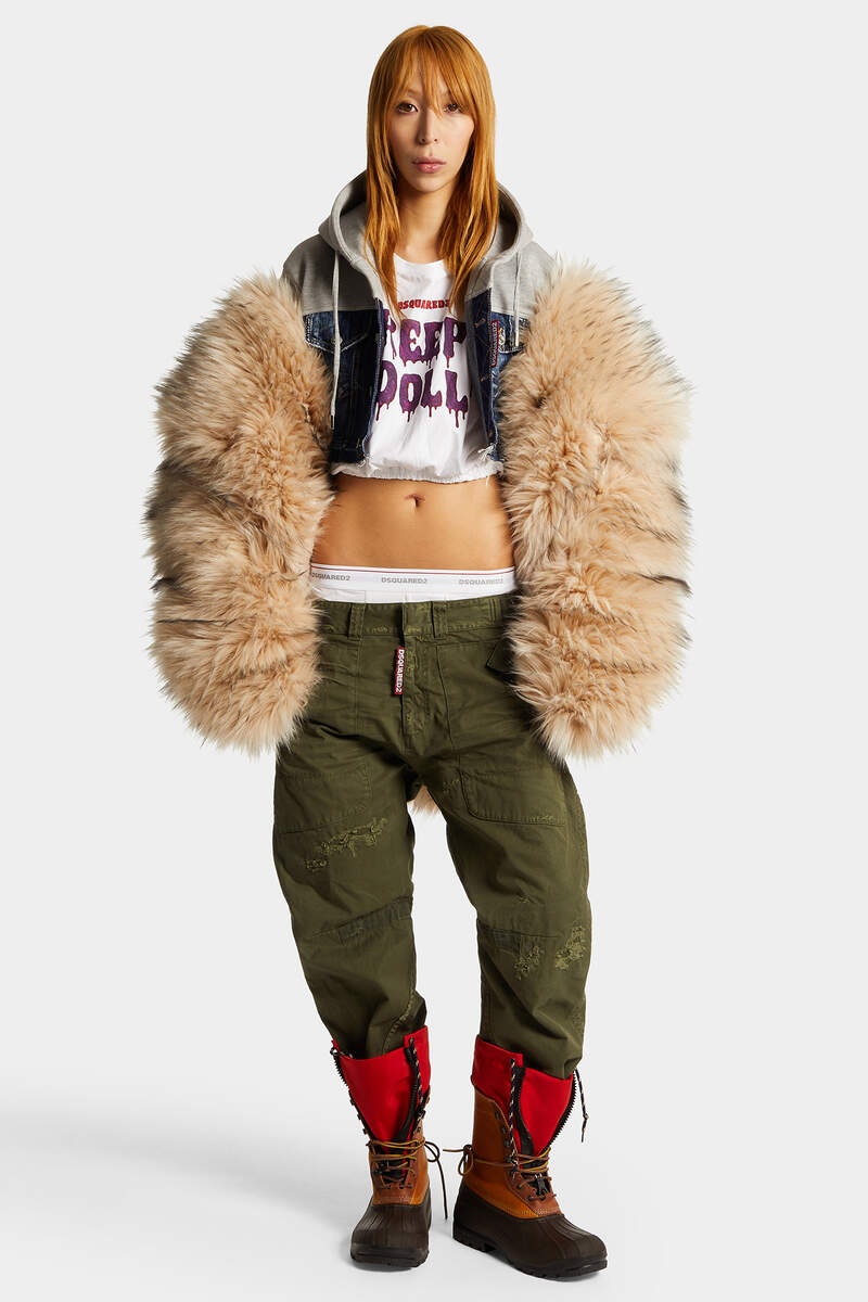 MAXI FAUX WOLF COAT - 5