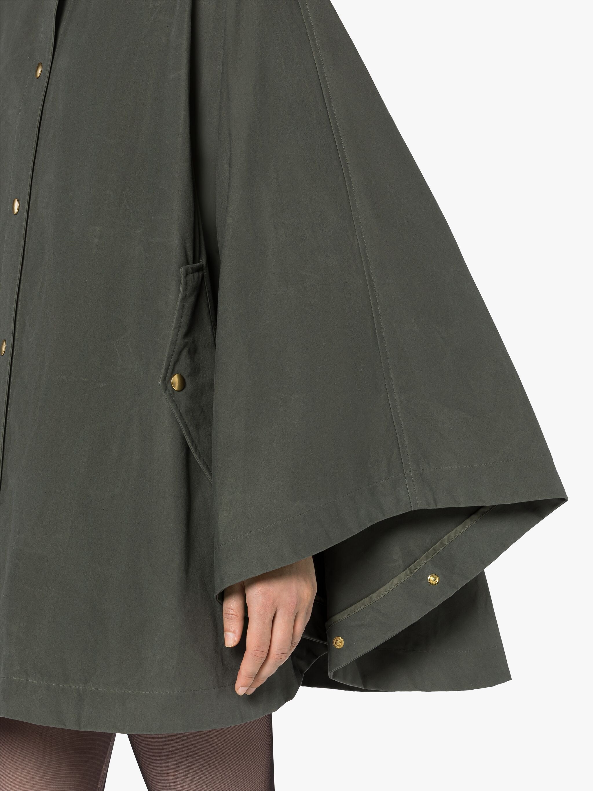 CORA GREEN WAXED COTTON FIELD COAT - 6