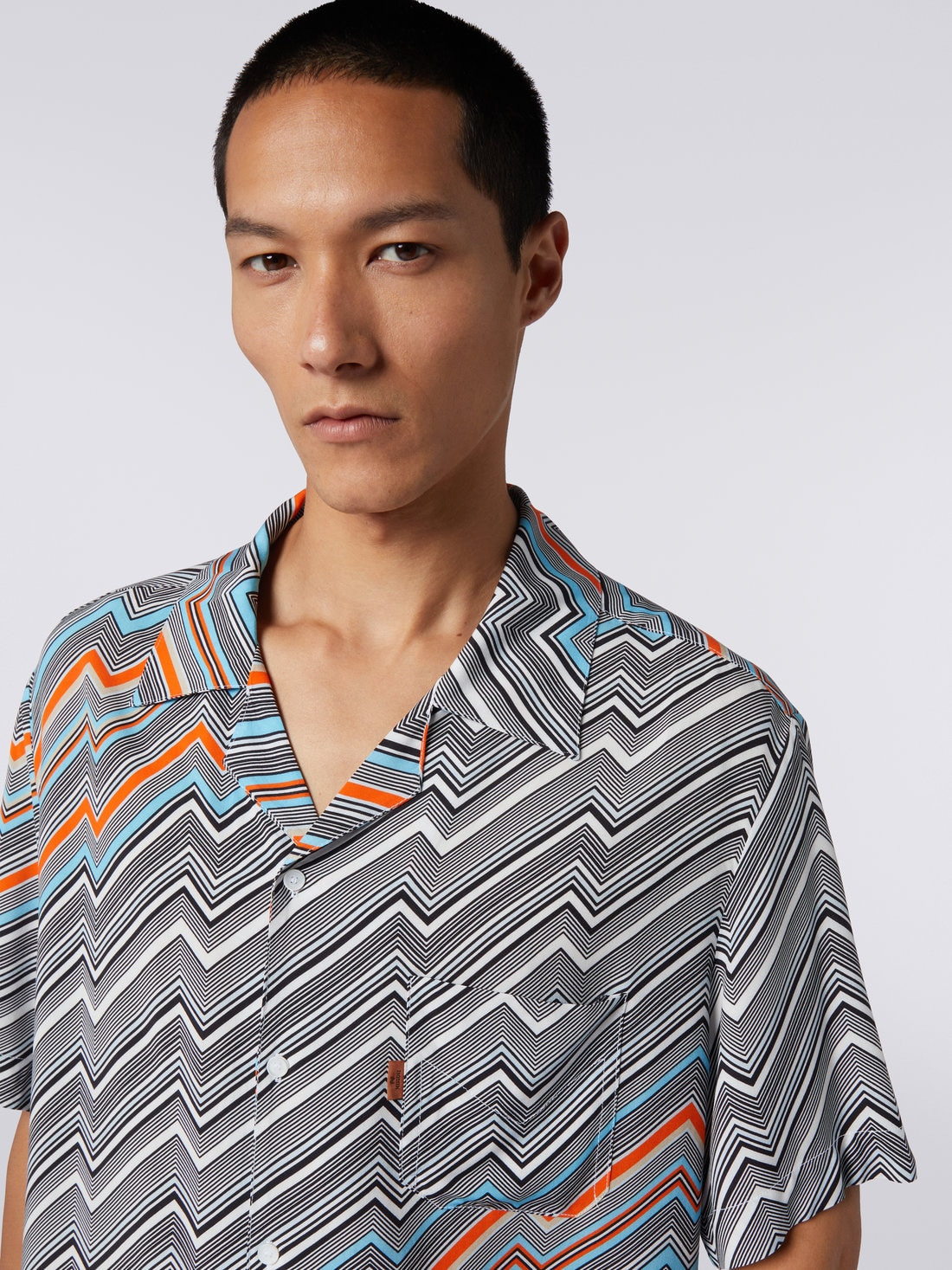 Viscose short-sleeved bowling shirt - 5