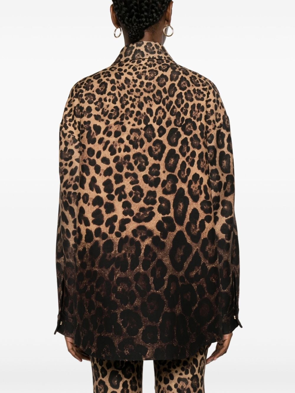 leopard-print shirt jacket - 4