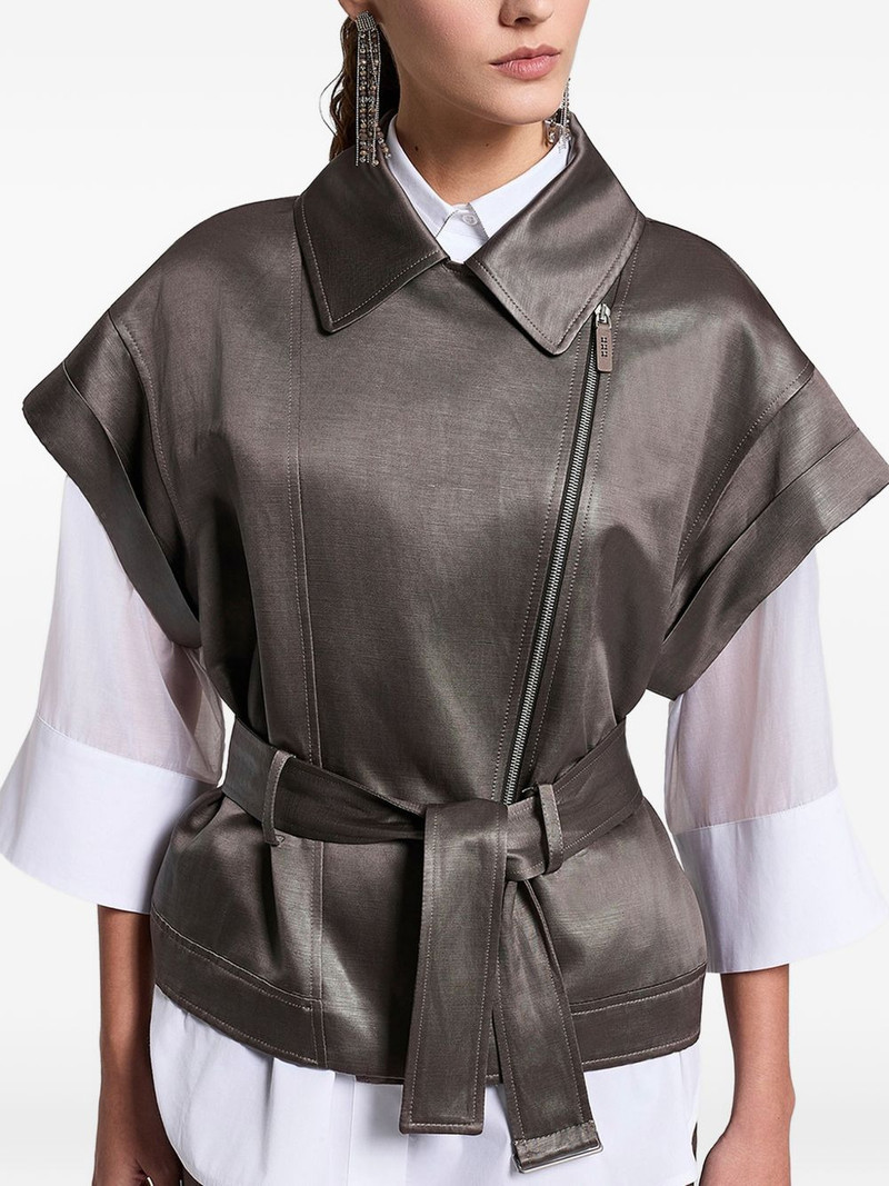 belted zip-up jacket 4