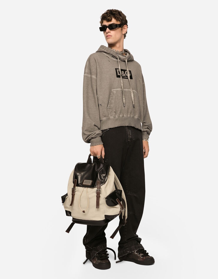 Jersey hoodie with patch - 3
