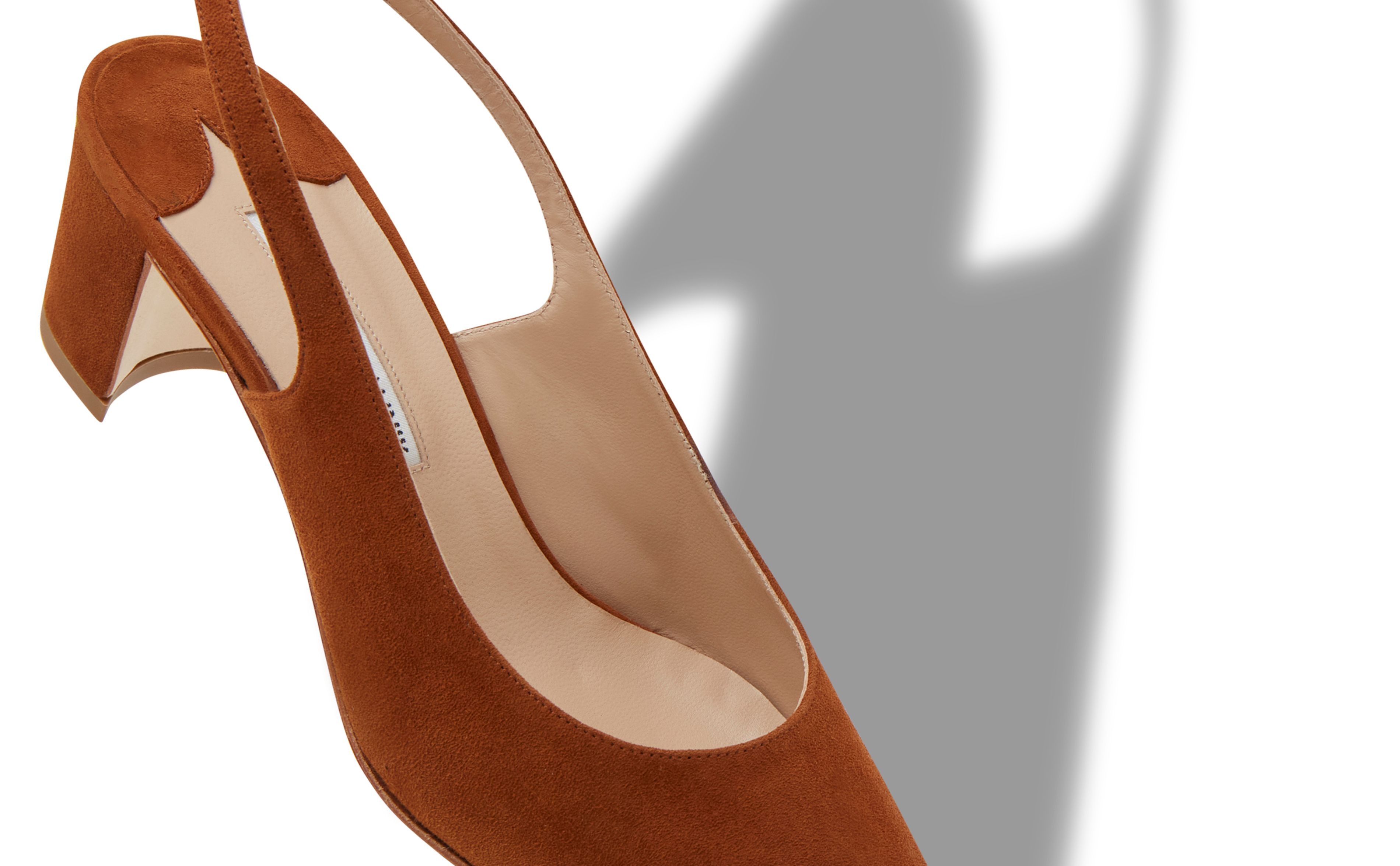 Brown Suede Slingback Pumps - 4