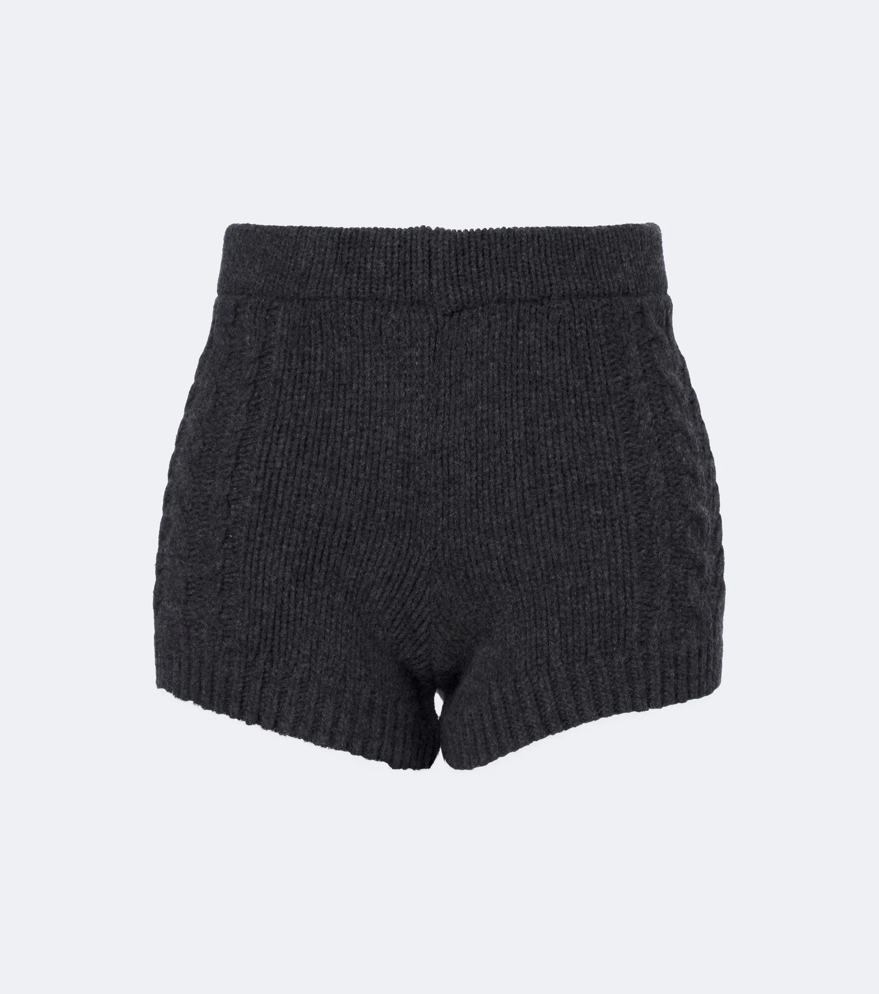 Cable-knit wool shorts - 1