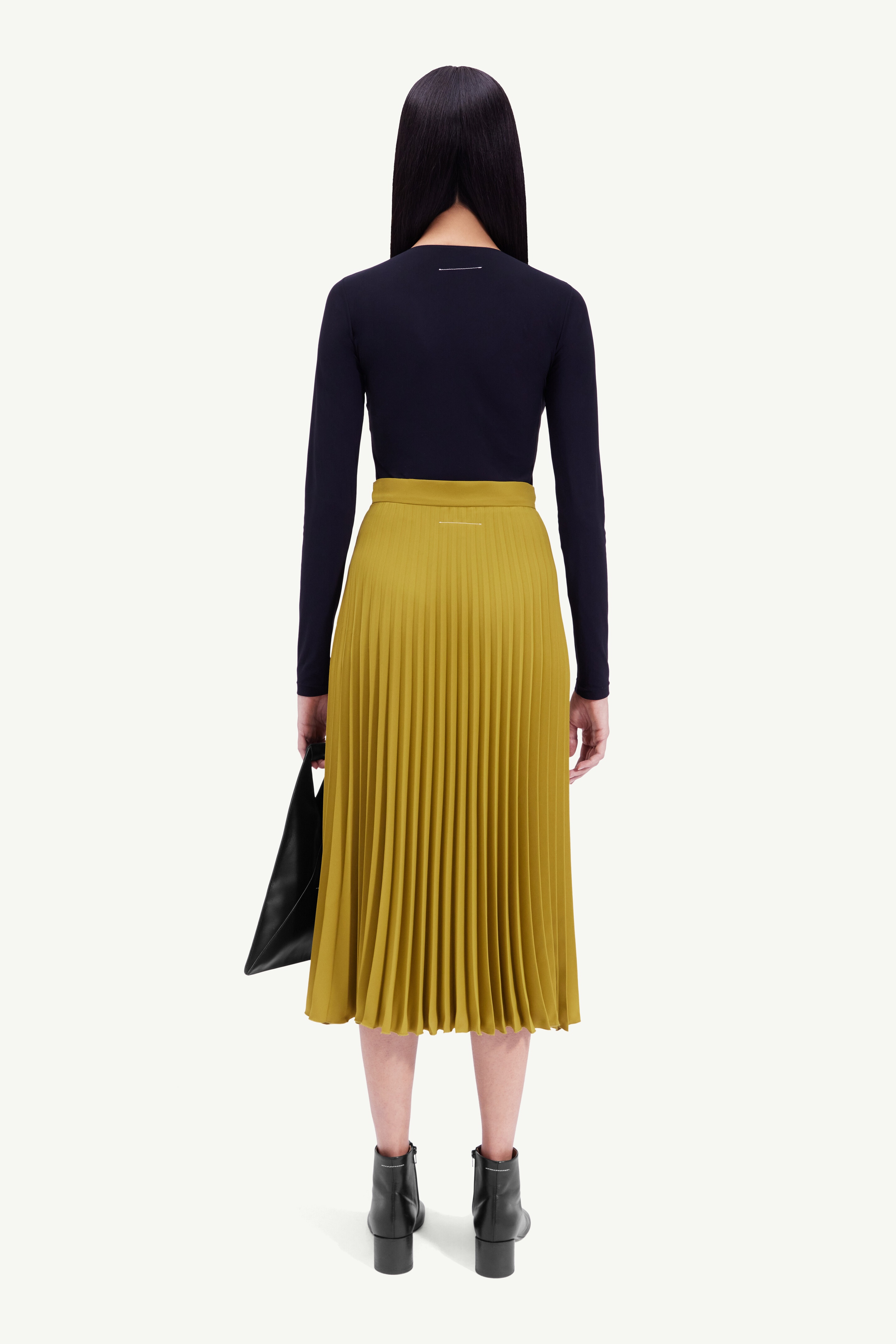 Pleated midi skirt - 4