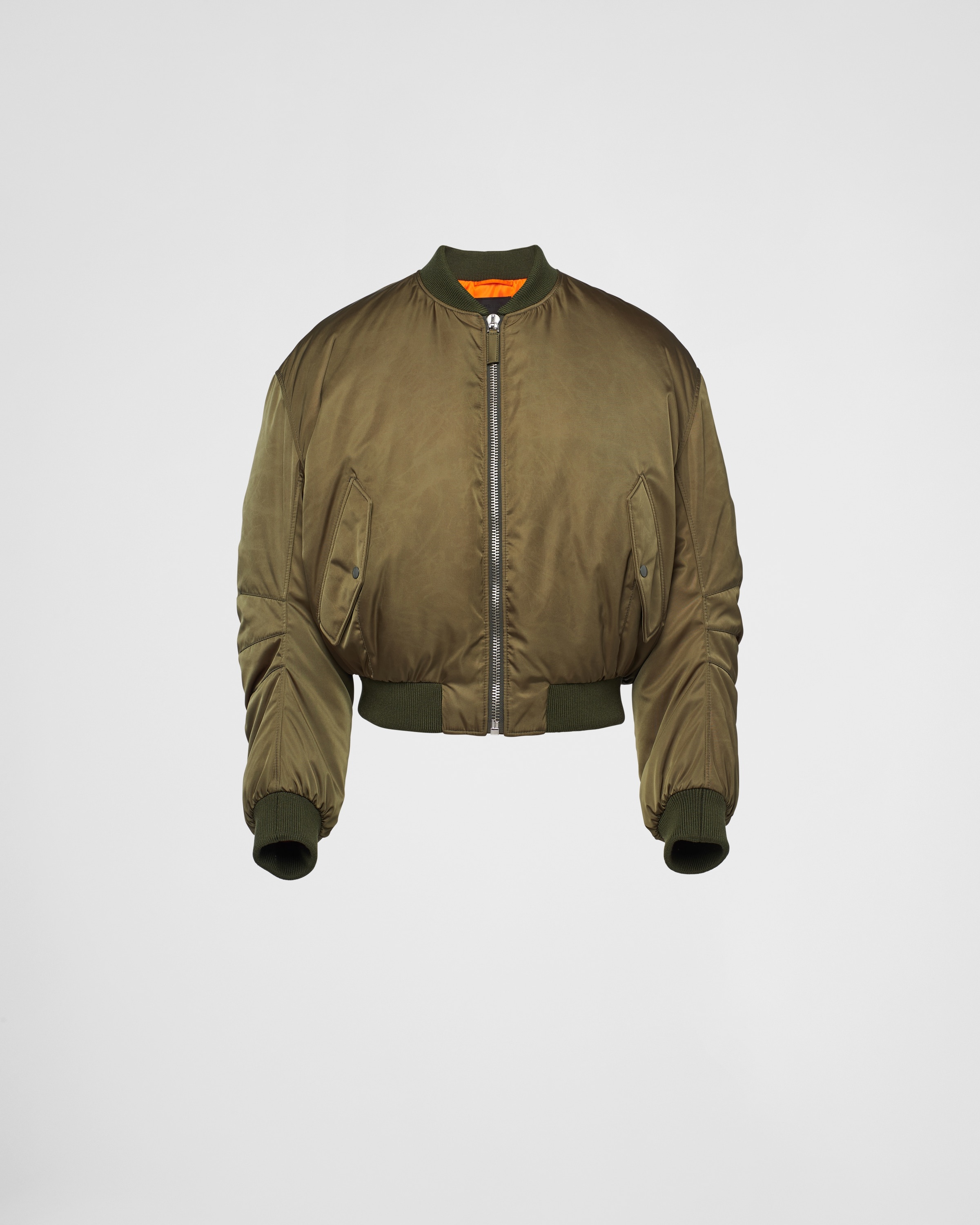 Cropped Re-Nylon down jacket - 1