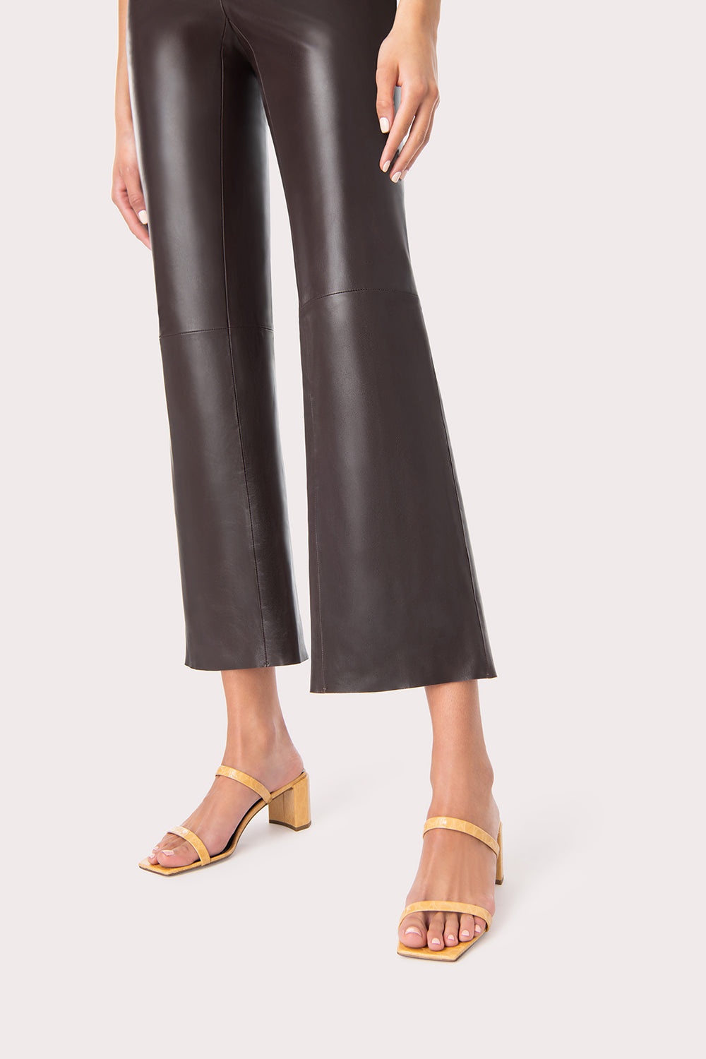 Tanya Biscuit Circular Croco Embossed Leather - 8