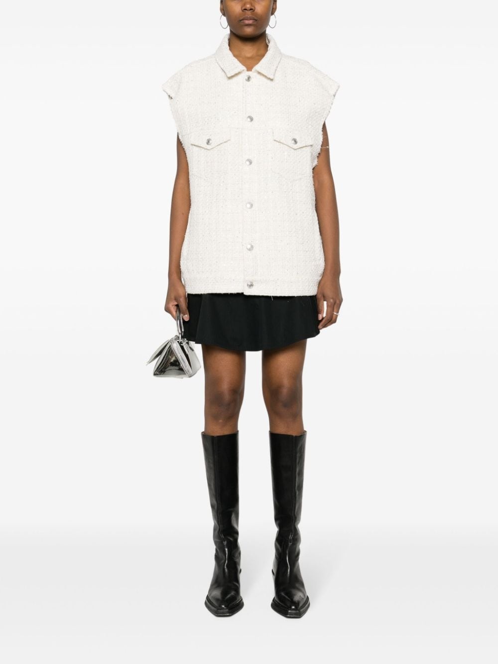 sequin-embellished tweed gliet - 2