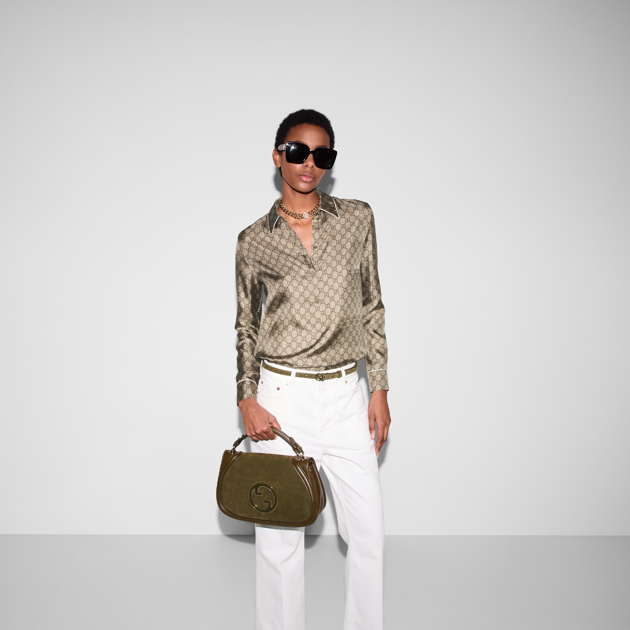 Printed silk twill shirt - 6
