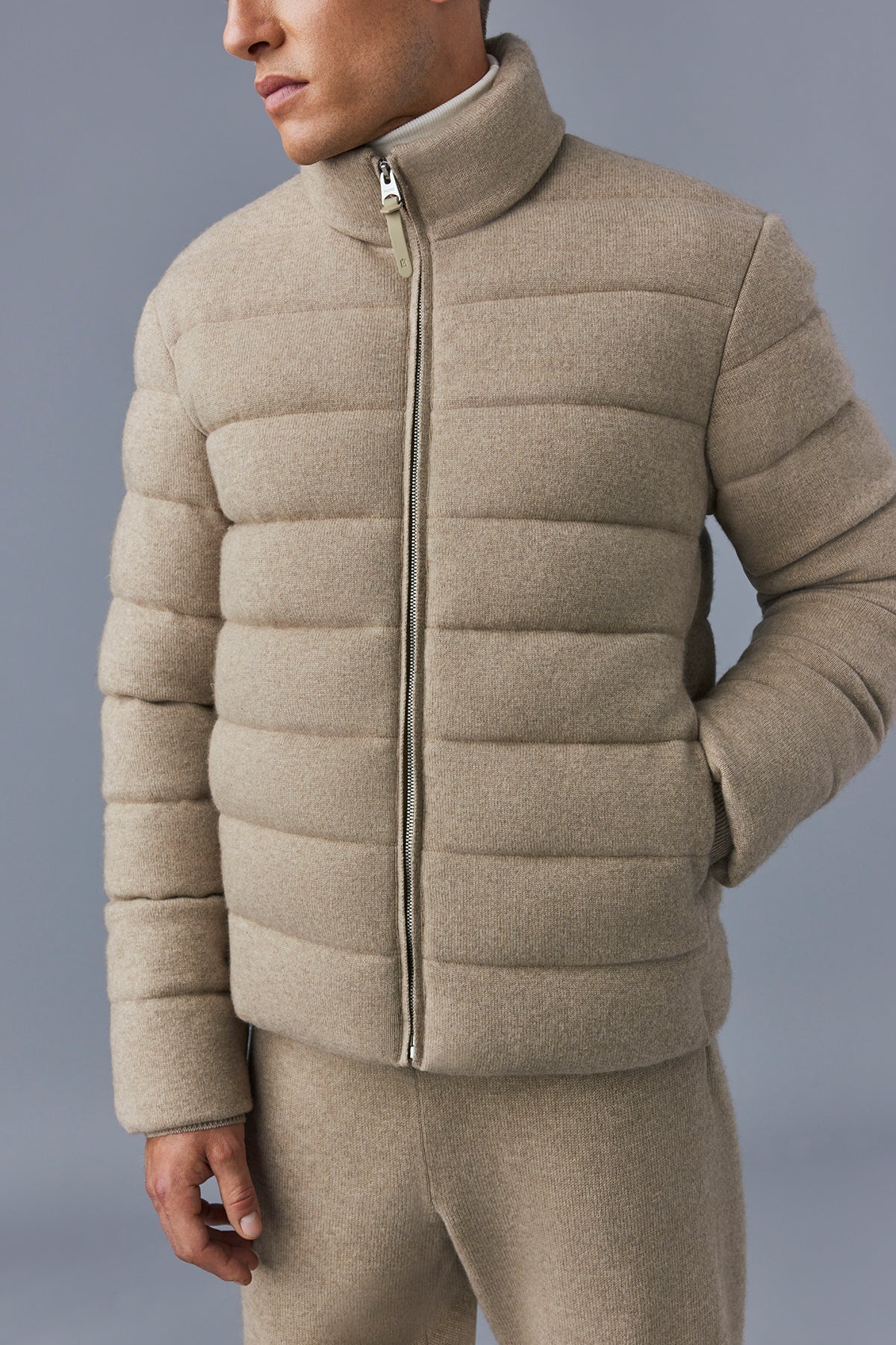 SCOTT Light down jacket with cashmere blend shell - 5