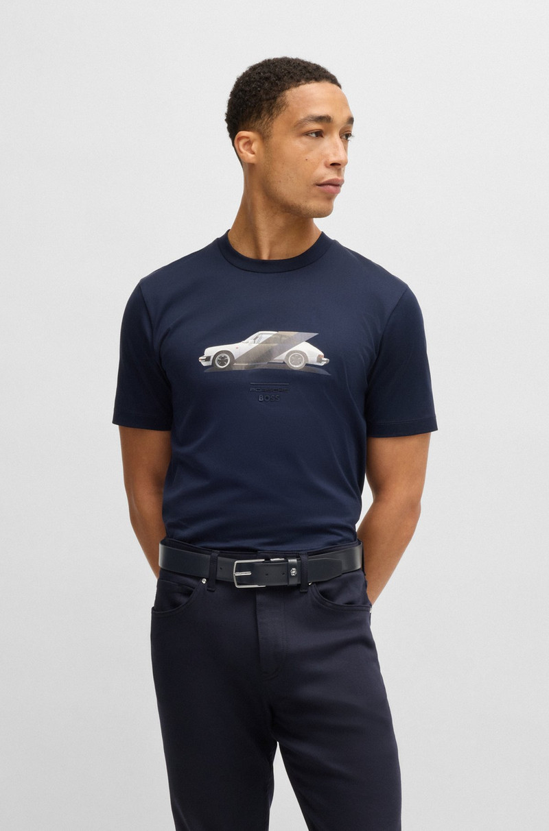 BOSS PORSCHE X BOSS REVERSIBLE LEATHER BELT WITH DOUBLE B MONOGRAM KEEPER outlook