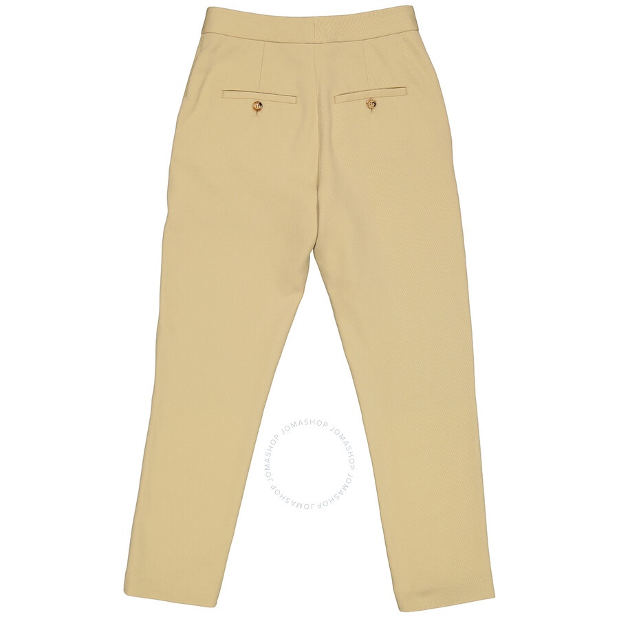 Burberry Ladies Tailored Tapered Wool Trousers In Honey - 2