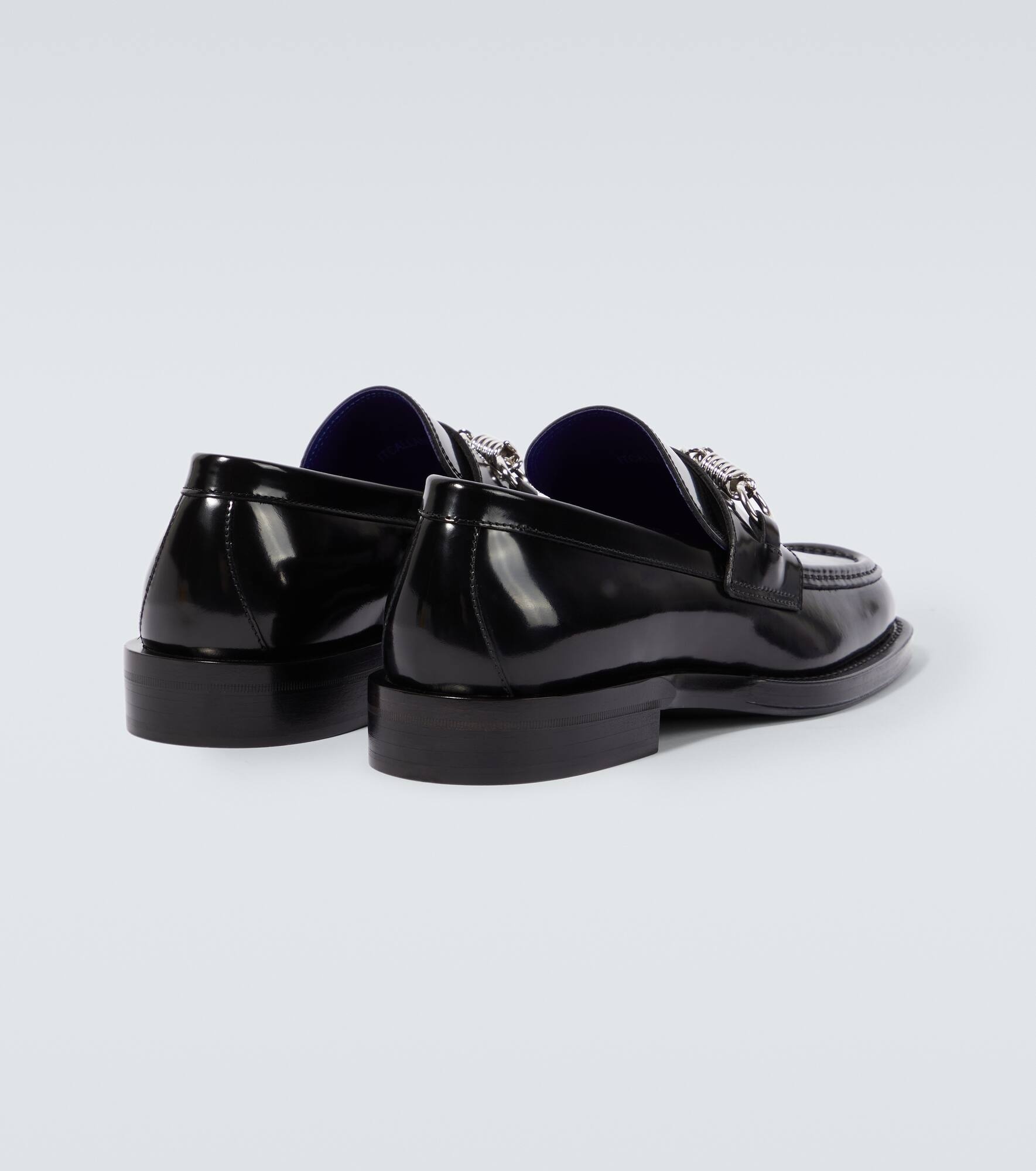 Embellished leather loafers - 6