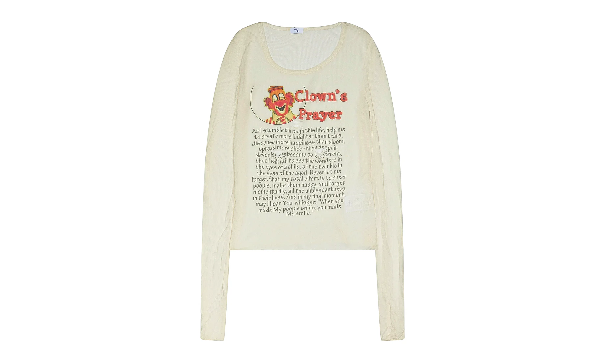 Clown Long-Sleeve Tee "White" PRAY242026 - 1