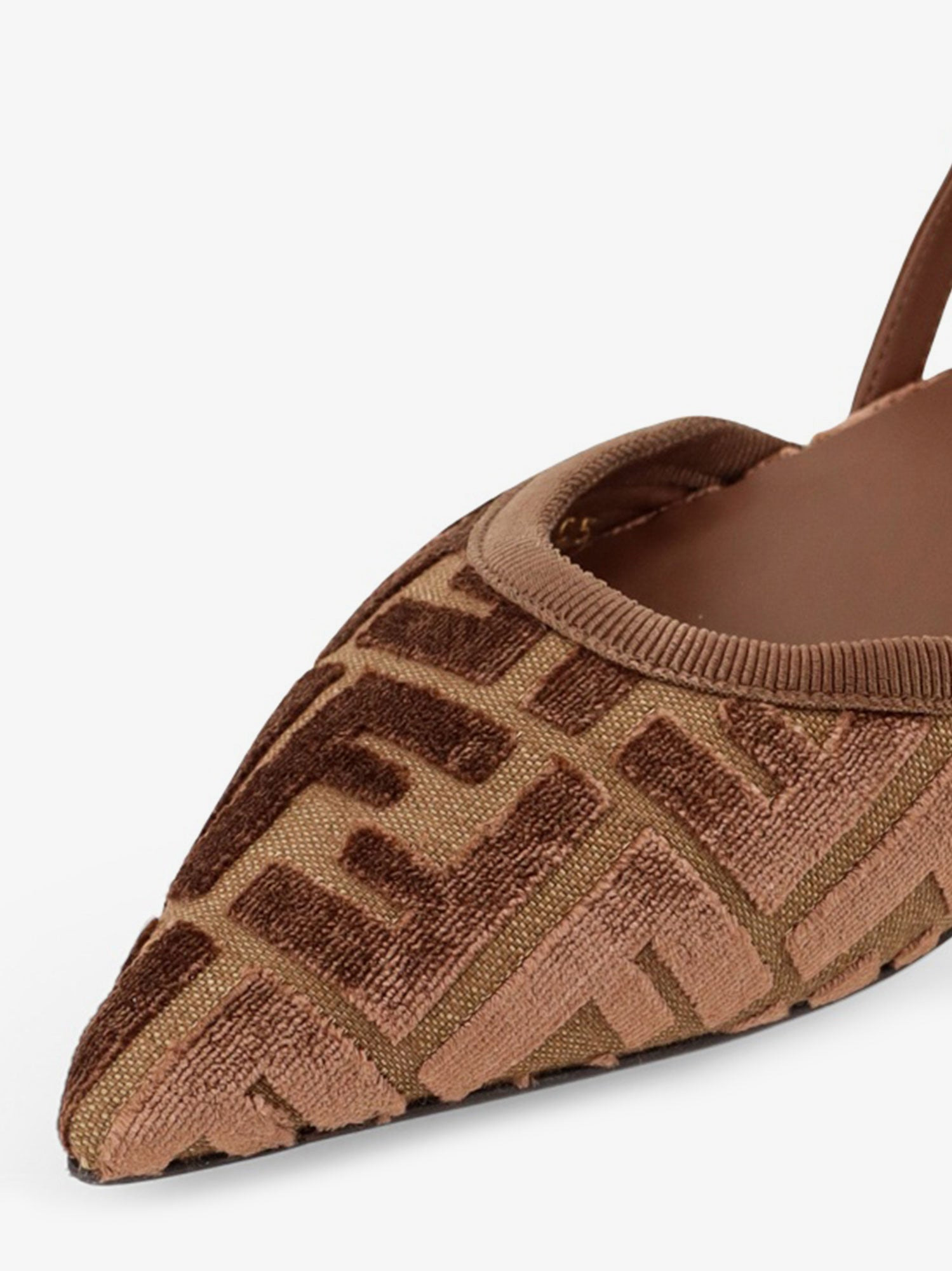 FF JACQUARD VELVET SLINGBACK BALLERINAS - 4