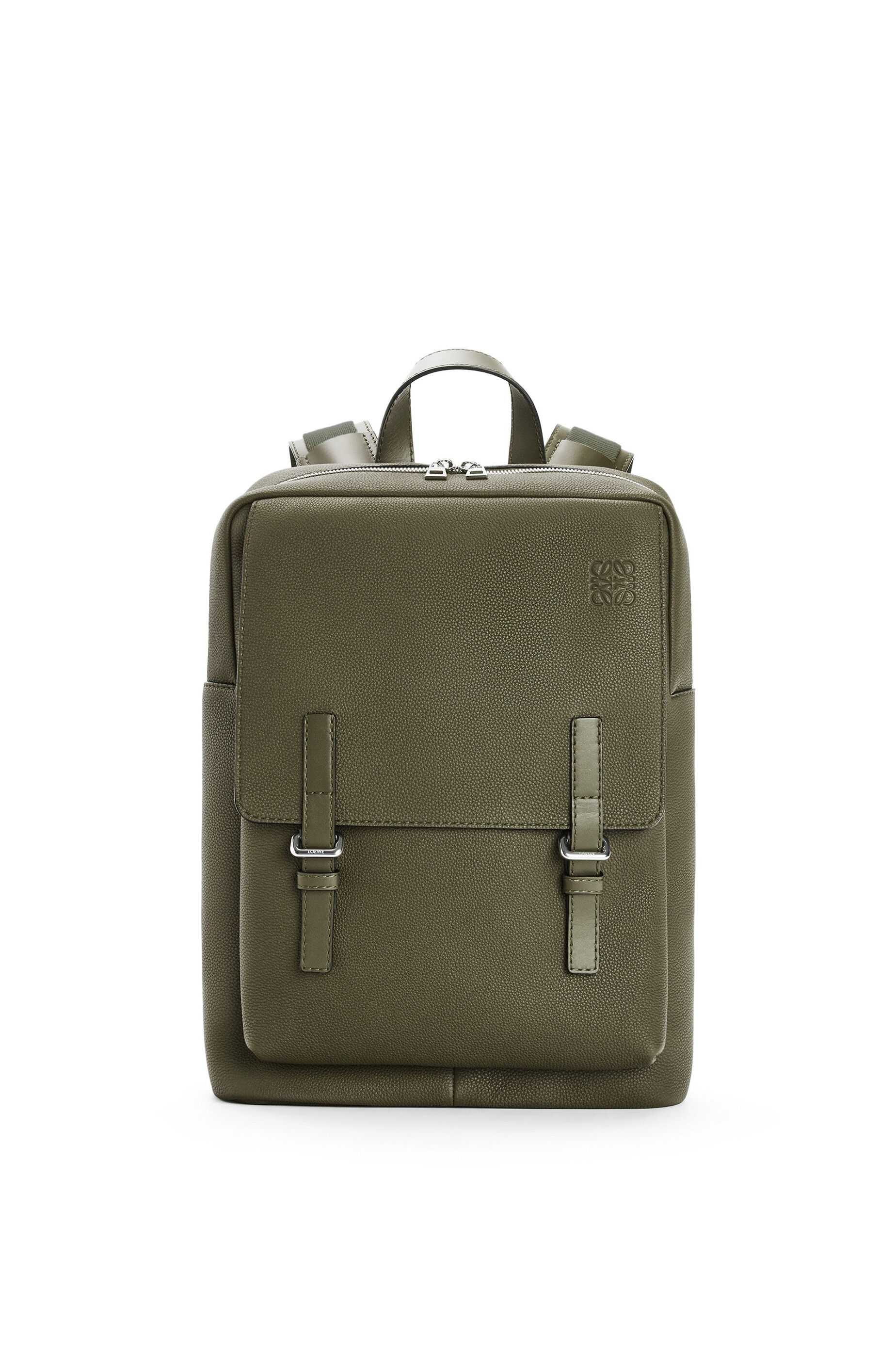 Military backpack in soft grained calfskin - 1