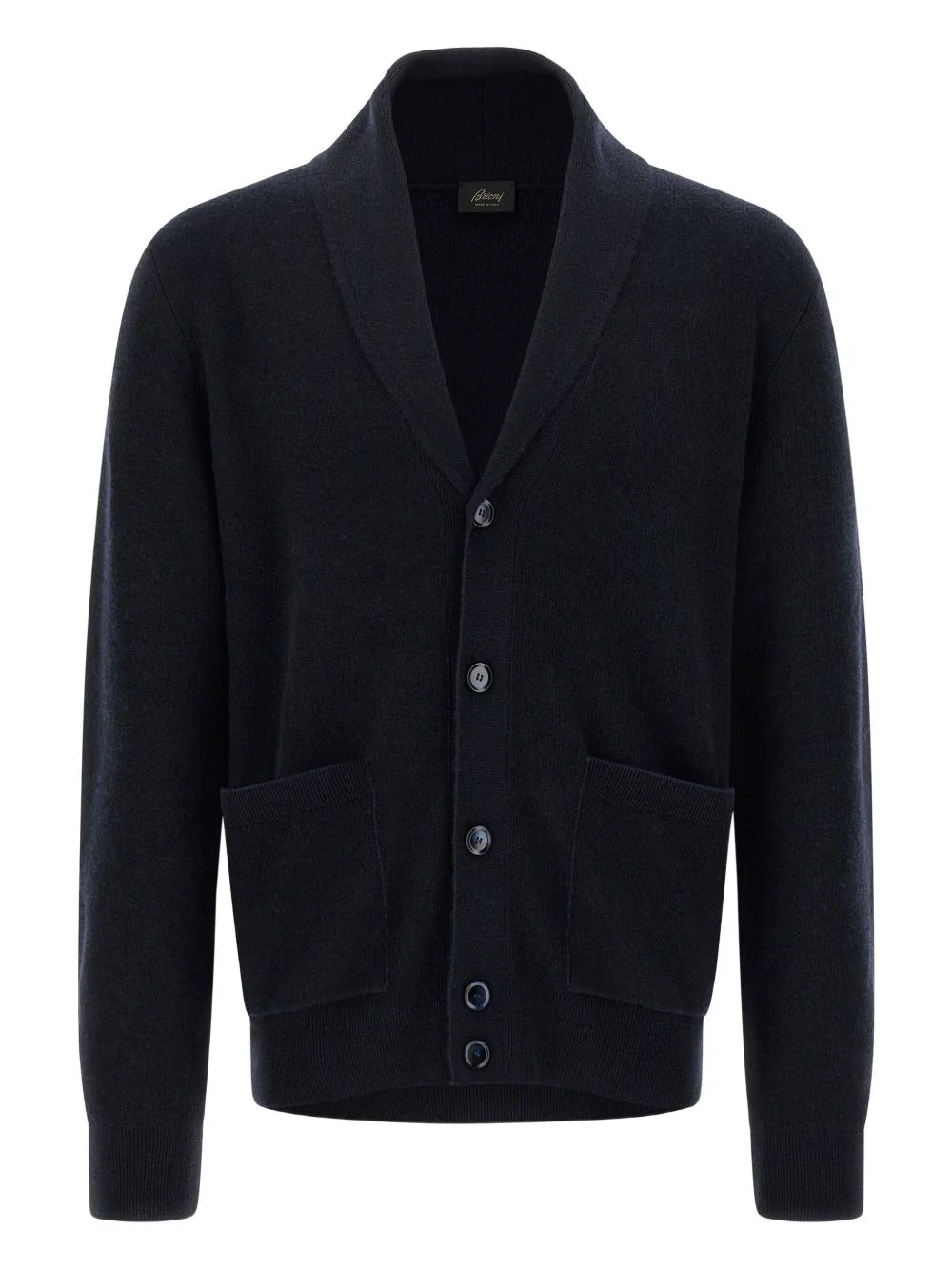 shawl-collar button cardigan - 1