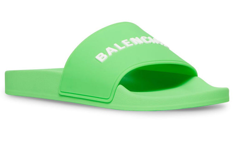 Balenciaga Pool Slides 'Fluo Green' 565826W1S823590 - 2