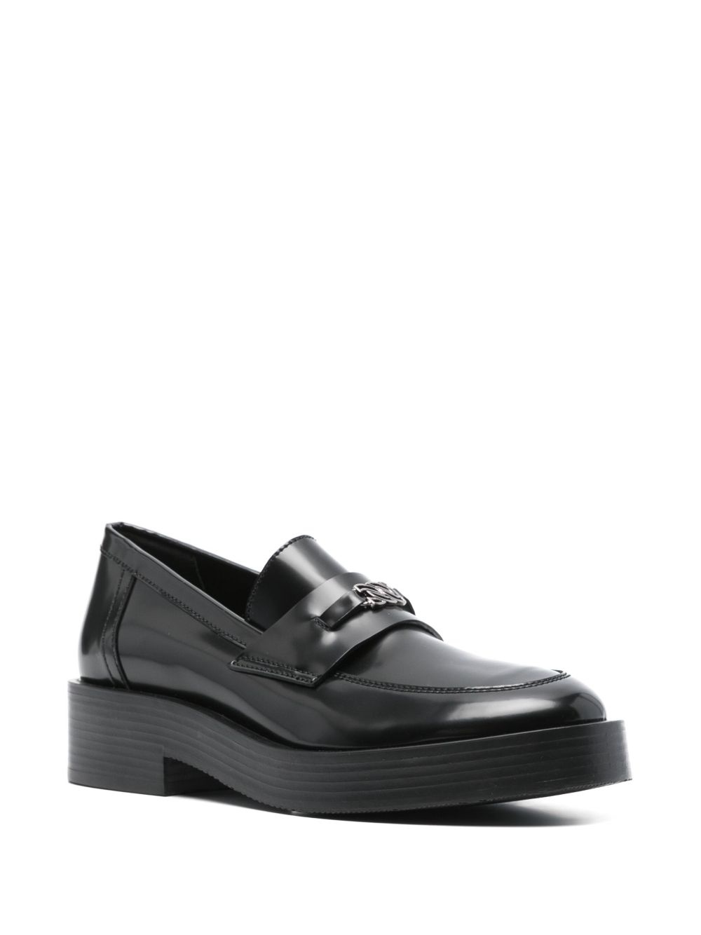 logo-plaque loafers - 2