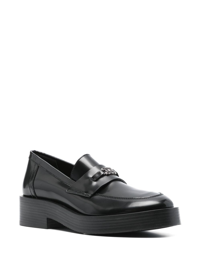 CASADEI logo-plaque loafers outlook