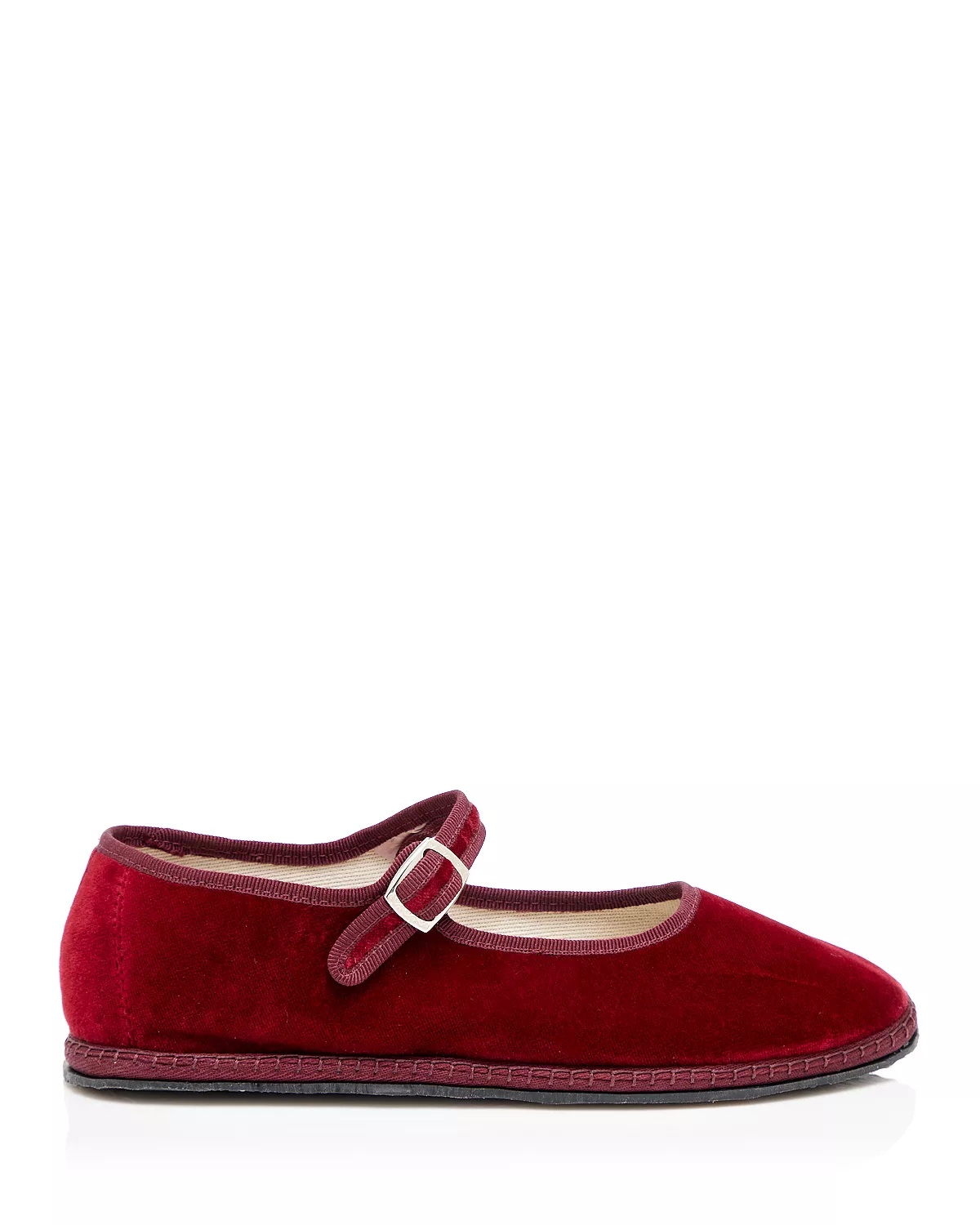 Women's Mary Jane Velvet Ballet Flats - 2