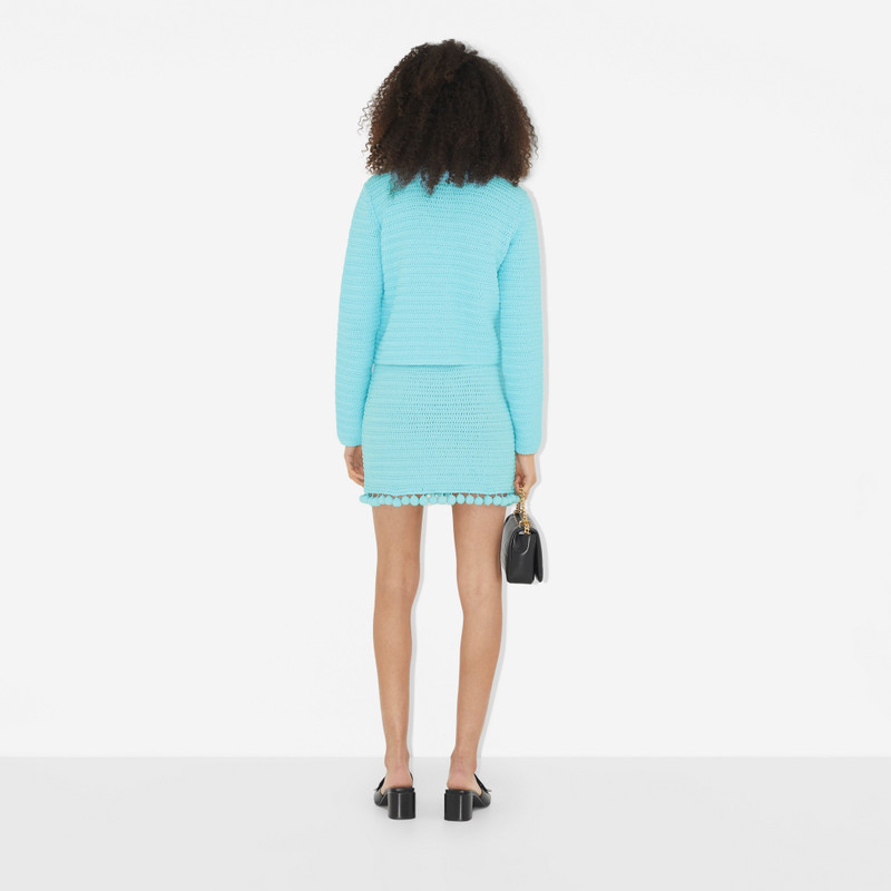 Crochet Technical Cotton Mini Skirt 4