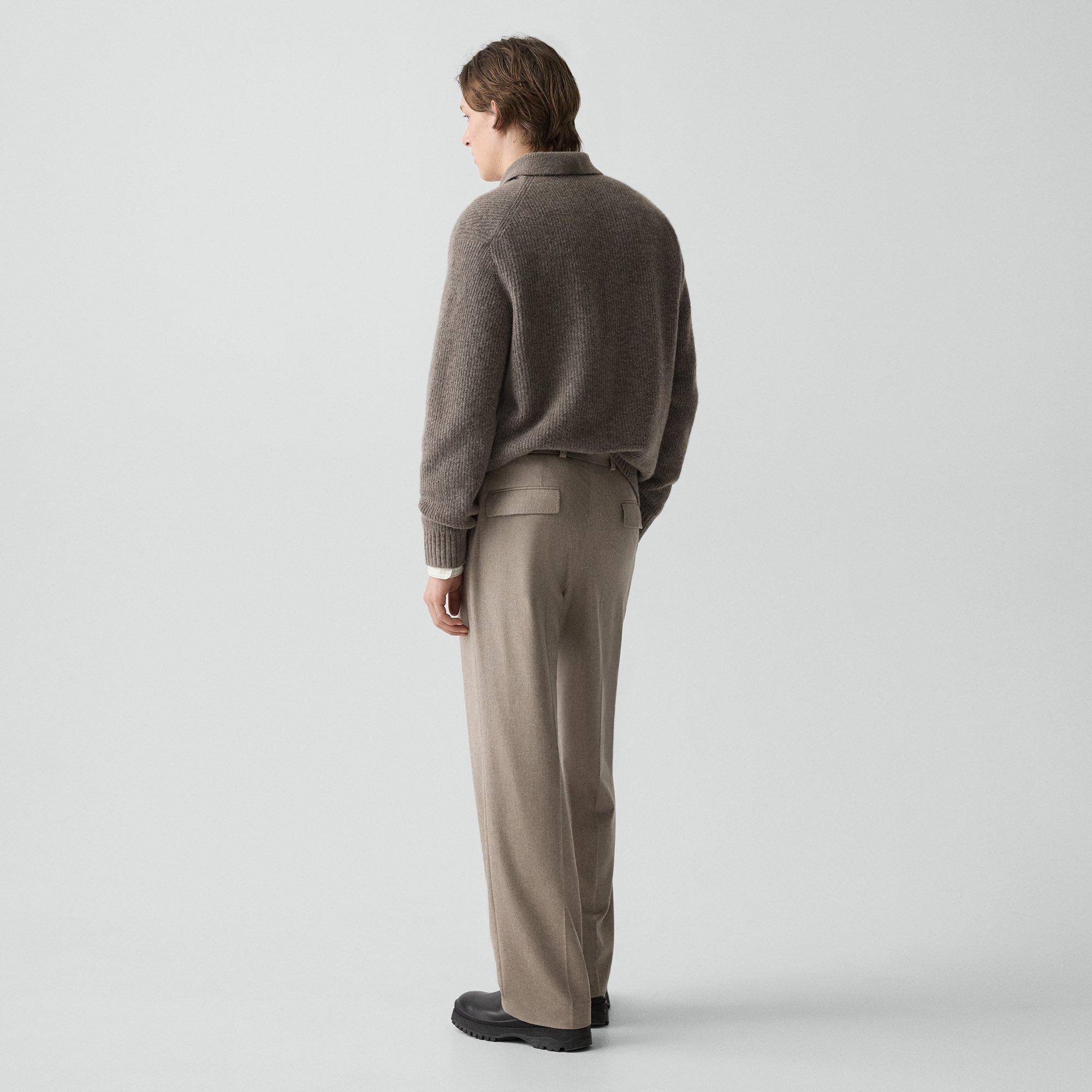 Relaxed Pleat Pant in Cashmere-Blend Flannel - 4