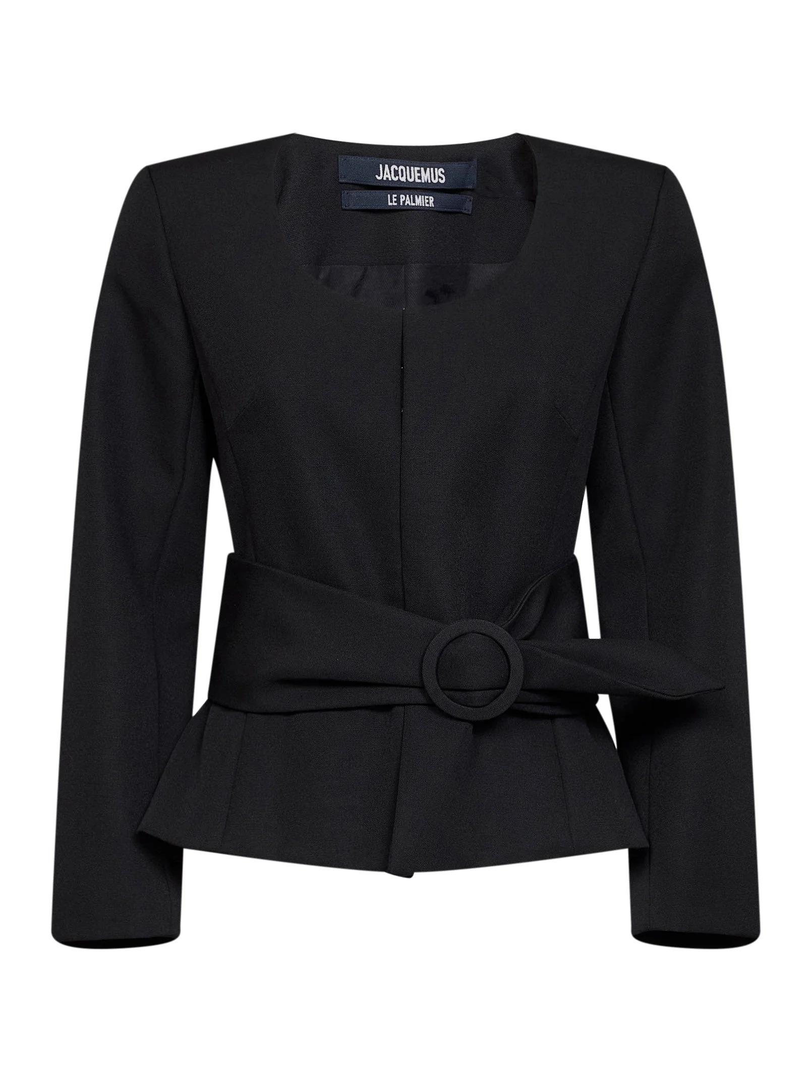 Black wool The Miami fitted belted jacket - 1