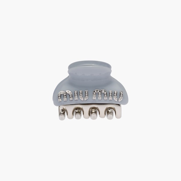 Plexiglas and metal hair clip - 3