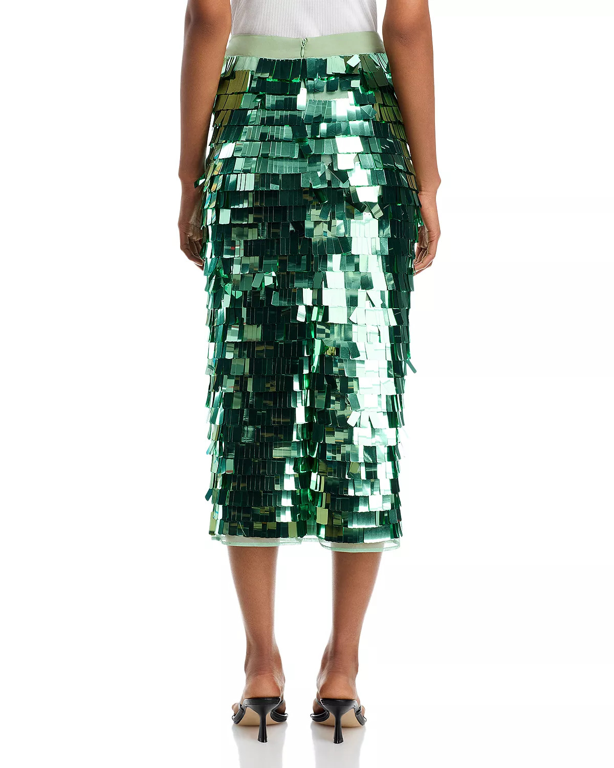 Midi Sequin Pencil Skirt - 3