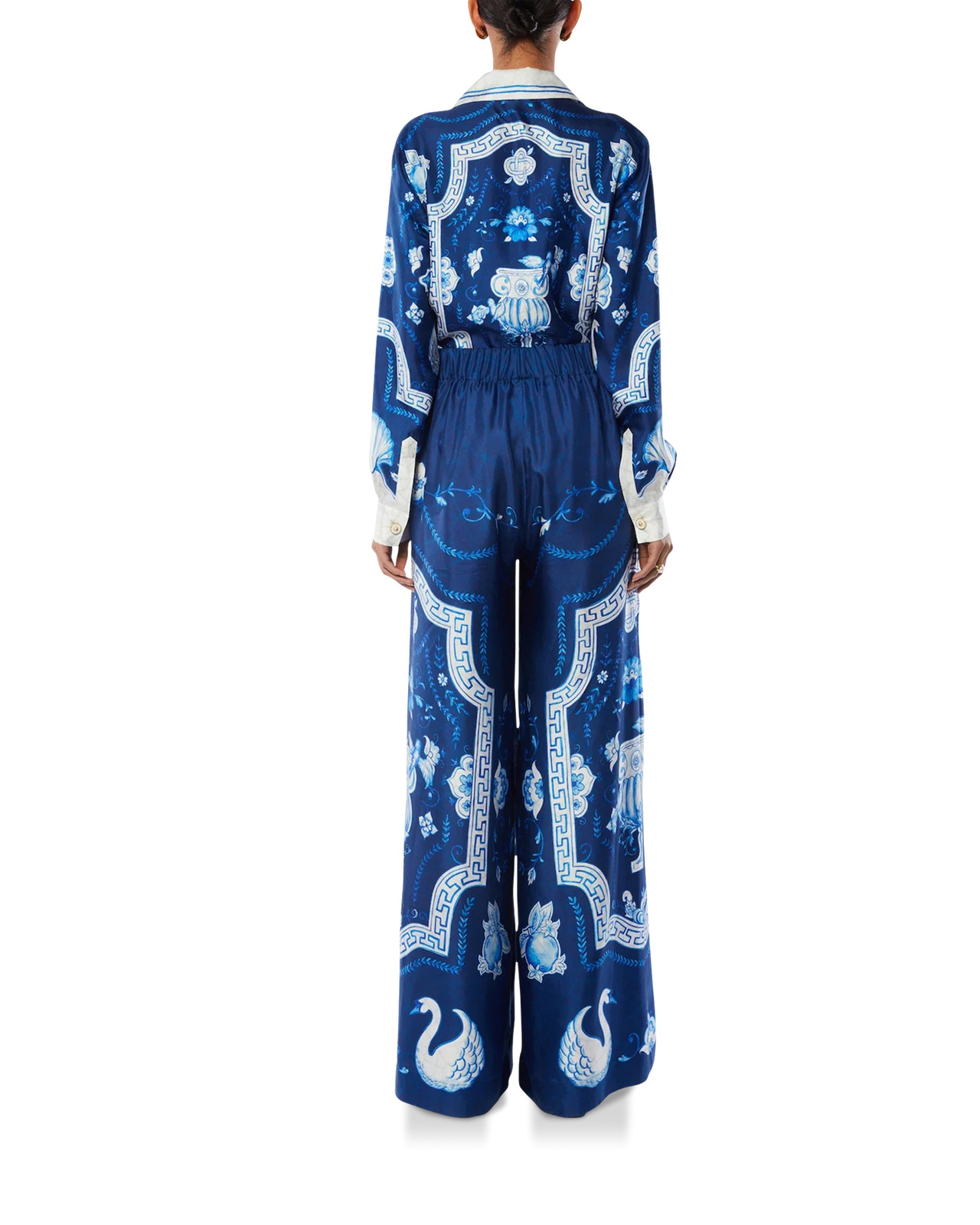 Plat A Dessert Bleu Printed Wide Leg Trousers - 3