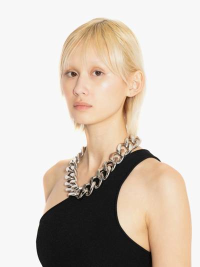 JW Anderson oversized logo grid chain necklace outlook