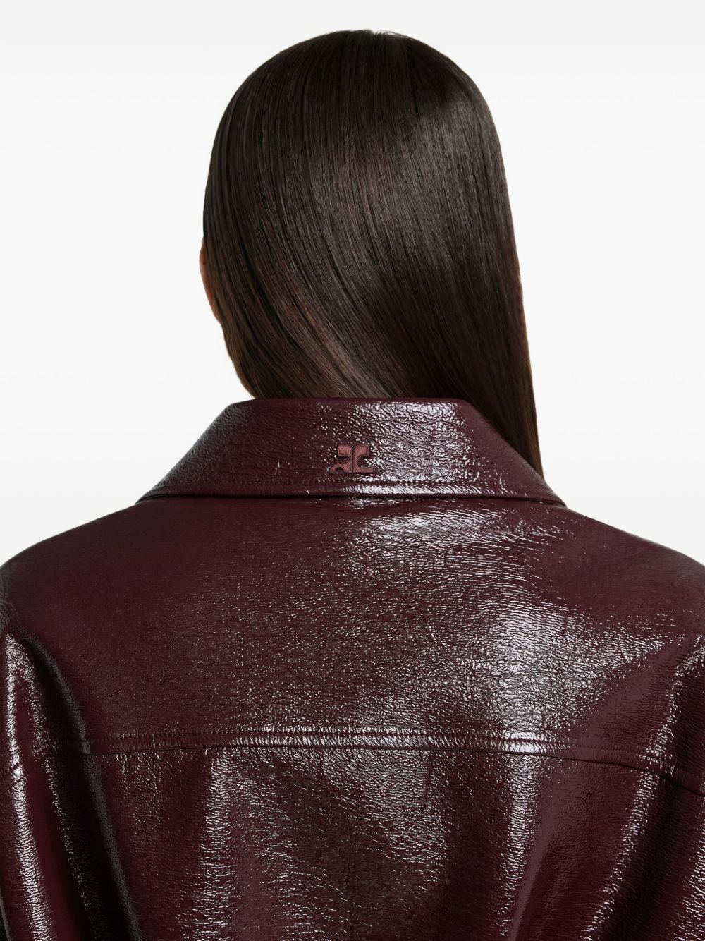 vinyl belted jacket - 5
