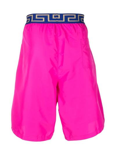 VERSACE Greca-waistband swim shorts outlook