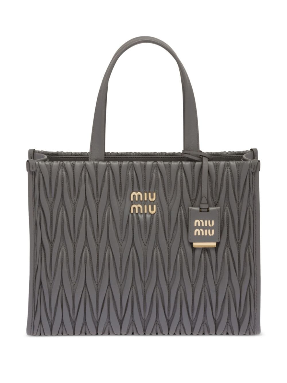 Miu Miu matelassÃ© nappa leather tote bag farfetch REVERSIBLE
