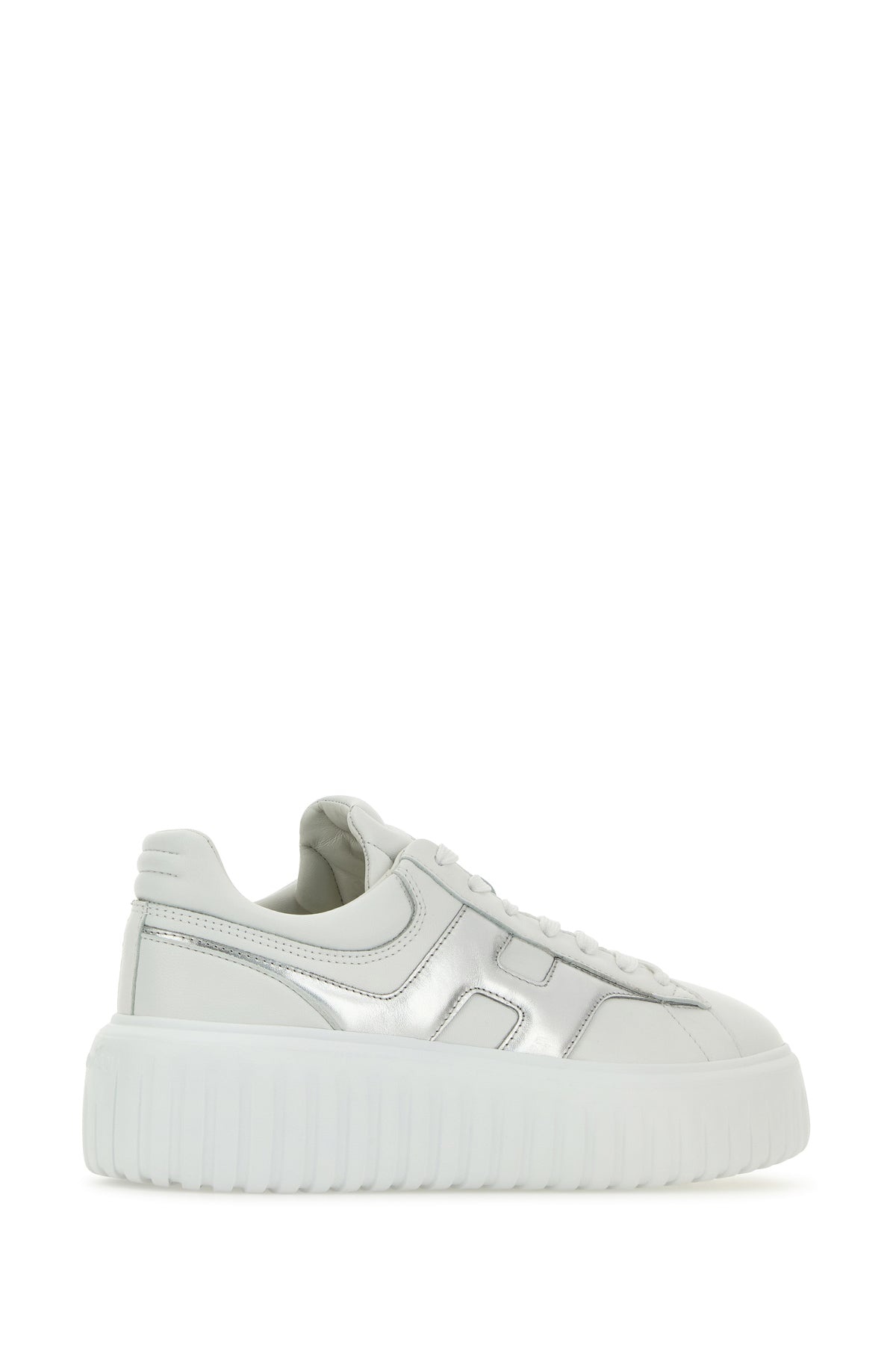 White nappa leather H-Stripes sneakers - 3