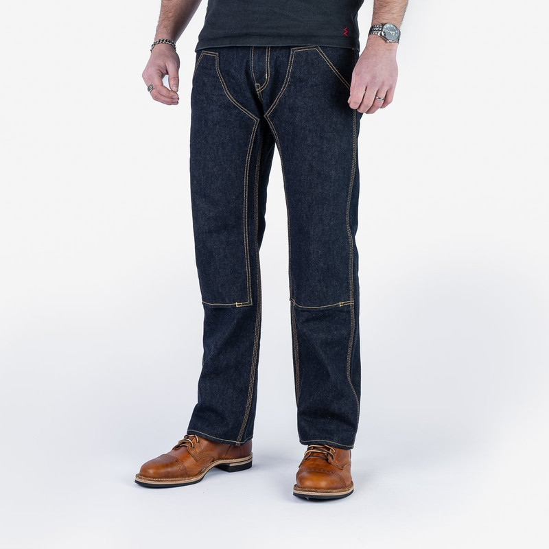 Iron Heart IH-828-IND 14oz Selvedge Double Knee Work Pants - Indigo outlook