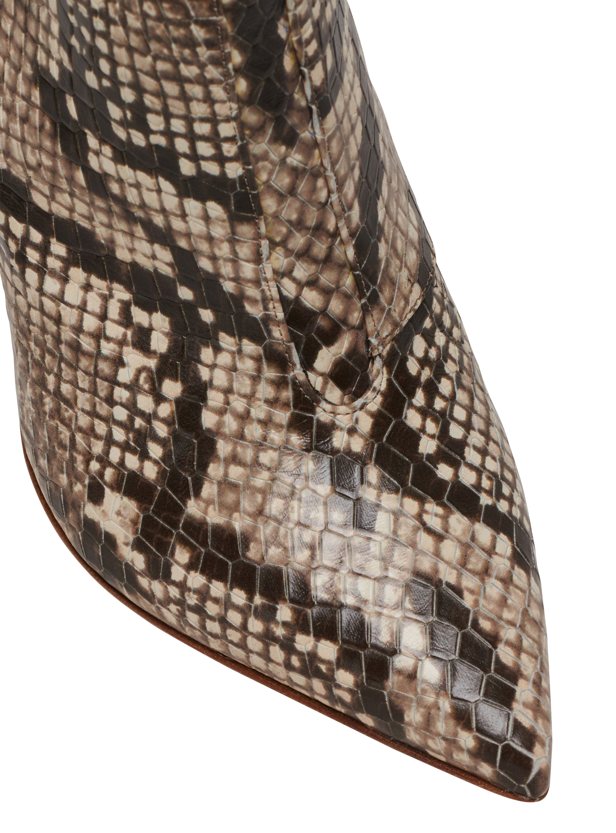 Alma snakeskin-effect leather ankle boots - 5