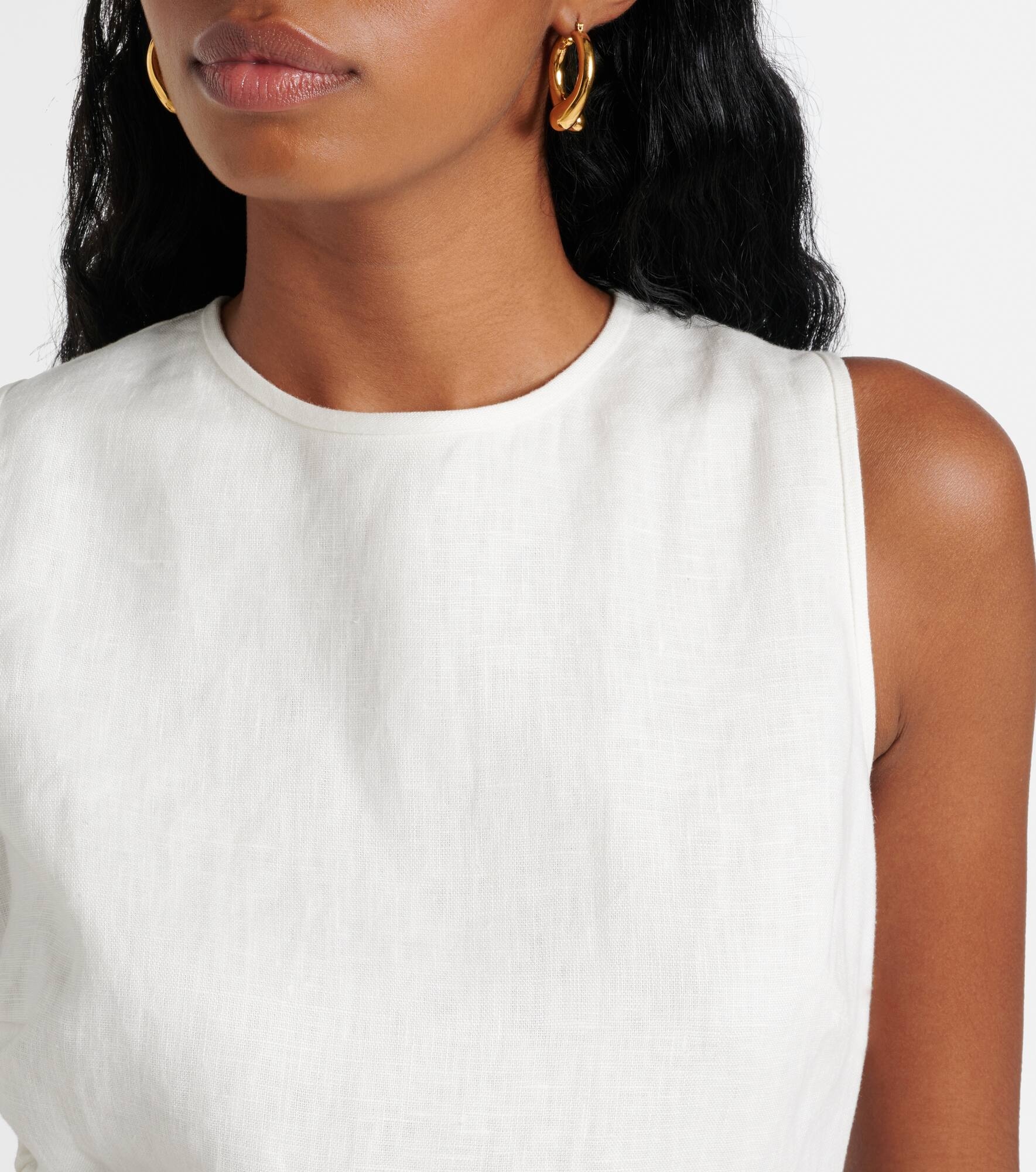 D'Orsay linen minidress - 4